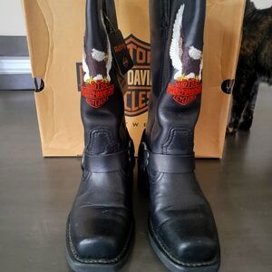 Harley-Davidson Black Leather Womens Boots